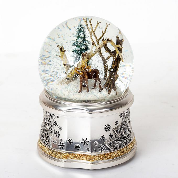 Resin Base 100mm SGS Christmas Ornament Snow Globe 0