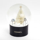 Jewelry Brand Polyresin black ABS Base Gifts Snow Globe 100mm