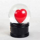 Red Heart Shape 8cm Promotional Snow Globe