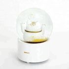 Business White Resin Crafts 100mm Lucky Cat Snow Globe