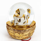Gold Ingot Base 120mm Lighted Musical Snow Globes