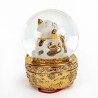 Gold Ingot Base 120mm Lighted Musical Snow Globes