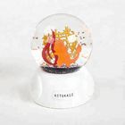 Hot Sale 3D Metal Plate cartoon Snow Globe For Children's Gift Purple 45mm Snowball Custom