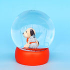 80mm Cute Dog Snow Globe For Santa Decoration