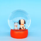 80mm Cute Dog Snow Globe For Santa Decoration