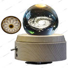 Wood Base 100mm LED Light Water Globe Music Box