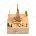 Miniature Figurine 11.4cm Rotating Wooden Music Box