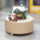 Wooden 184mm High Christmas DIY Polyresin Music Box