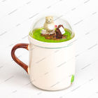 300ml Promotional Ceramic Coffee Mugs With Globe Lid