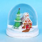Santa Claus Resin Craft 9*9*9cm Plastic Snow Ball