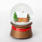 10cm Christmas Budweiser Lighted Musical Snow Globes
