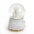 Polyresin 100mm Baby Angel Lighted Musical Snow Globes