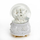 Polyresin 100mm Baby Angel Lighted Musical Snow Globes