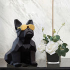 French Origami Polyresin Decorations Sitting Resin Dog Statues For Home Decor