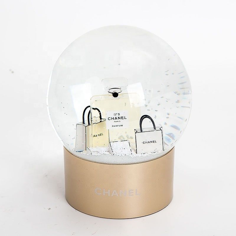 100mm Gold Plastic Base Promotional Snow Globe