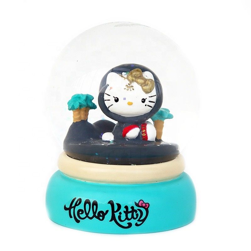 Home Decoration 65mm Hello Kitty Castle Snow Globe
