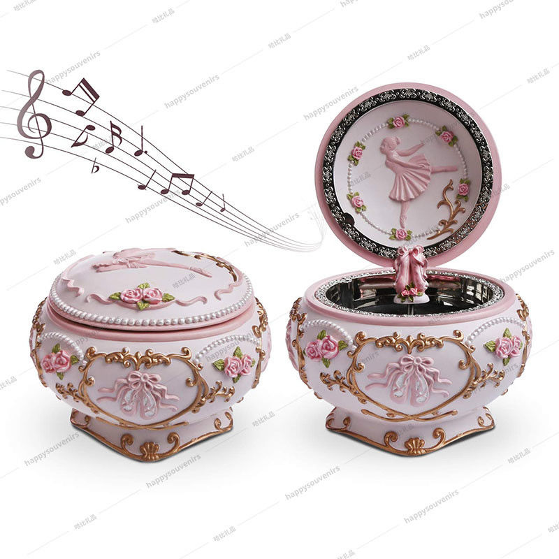 Custom Pink 11x9cm Music Jewelry Box