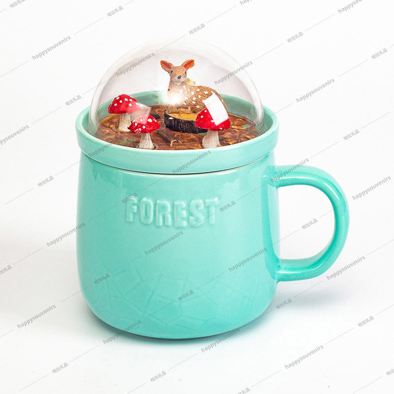 Miniature Landscape 100mm Promotional Ceramic Coffee Mugs